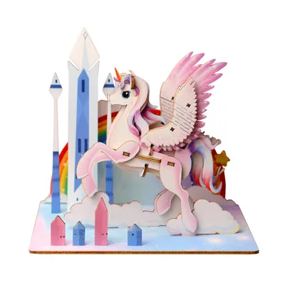 Obrázek produktu pro EscapeWelt 3D dřevěné puzzle Jednorožec