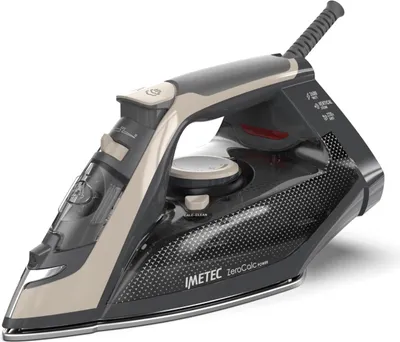 Produktbild von Imetec ZeroCalc Power, Dampfbügeleisen, Edelstahl-Bügelsohle, 220 g/min, Schwarz, Sand, Manuell, Kunststoff