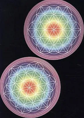 Obrázek produktu pro Samolepky Set 2x9cm "Flower of Life" barevné
