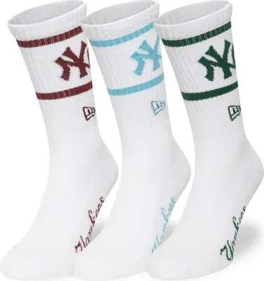 Produktbild von New Era Uni Socks New York Yankees 3er Pack weiß - 35-38