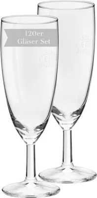 Produktbild von Van Well Royalty Sektglas 0,1 l geeicht 120er Set