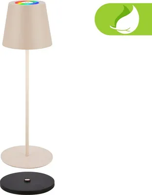 Produktbild von RGBW LED Tischleuchte kabellos IP44 Akku Tischlampe Ladestation Dimmbar Touch