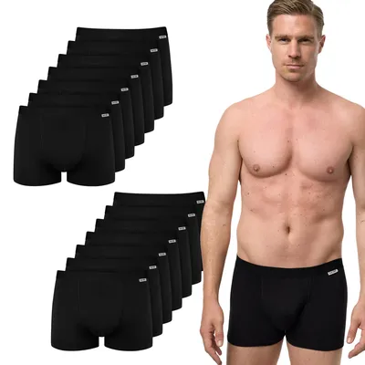 Produktbild von NUR DIE Herren Boxer 14-Pack Retroshorts Baumwolle Stretch - schwarz - Größe M