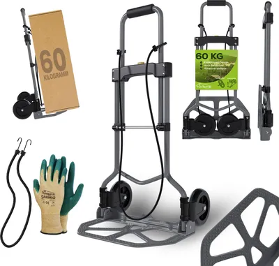 Produktbild von TroniTechnik® Sackkarre SK-02 Handkarre klappbar, Transportkarre bis 60kg, Klappwagen aus Metall - Transportwagen