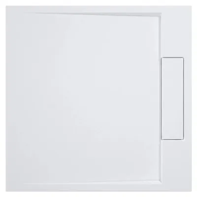 Immagine prodotto di CERANO - Piatto doccia quadrato Loro - marmo colato - bianco opaco - 90x90x3,5 cm
