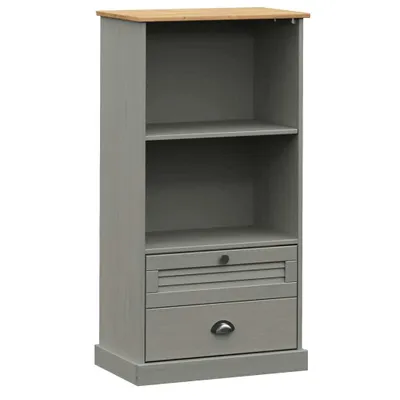 Image de vidaXL Bibliothèque VIGO Gris 60x35x114,5 cm Pin massif