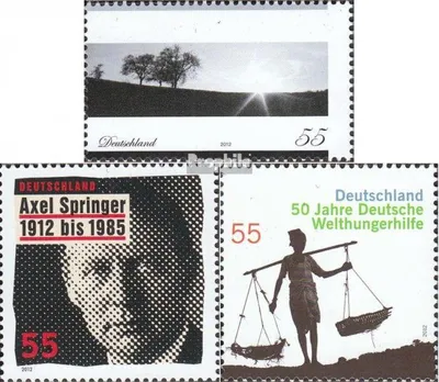 Produktbild von Briefmarken BRD (BR.Deutschland) 2012 Mi 2920,2927,2928 (kompl.Ausg.) gestempelt Trauermarke