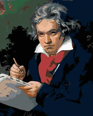 Produktbild von Zuty - Malen nach Zahlen - LUDWIG VAN BEETHOVEN, 40x50 cm, mit Keilrahmen (bereits gespannt)