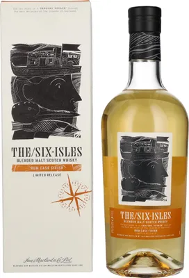 Produktbild von The Six Isles Blended Malt Scotch Whisky RUM CASK FINISH Limited Release 48% Vol. 0,7l in Geschenkbox