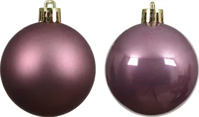 Christbaumkugeln Kunststoff 6cm 12 Stück - Vintagerosa