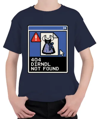 Productafbeelding van 404 Dirndl niet gevonden. , Wiesn, traditionele kleding, lederhosen, Beieren, kinder T-shirt, marineblauw, maat 152
