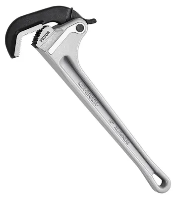 Produktbild von VEVOR 3-teiliges Rohrzangen-Set, 10" 14" 18" Aluminium gerade Rohrzange, verstellbare Sanitärzange, mit hochfestem Backen und ergonomischem Griff, hängendes Design, für Wasserrohre, Automobilreparaturen, Einzelner Schraubenschlüssel-c, 45.7 cm-a