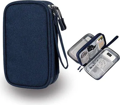 Produktbild von Elektronische Reise-Organizer - Kabel-Tasche - 21 x 12,5 cm - Blauw