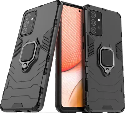 Obrázek produktu pro Ochranné pouzdro Wisam pro Samsung Galaxy A72 6,7" – pouzdro typu „panzer armor“ s kroužkem a stojánkem