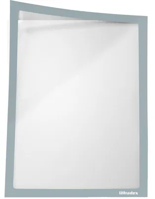 Produktbild von Infotasche ADMA selbsthaftend/magnetisch A4 BxH 225x312mm grau VE=5 Stück