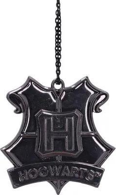 Image de Nemesis Now Harry Potter pendentif sapin de Noël écusson Poudlard (Argent) 6 cm