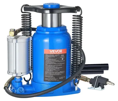 Image de VEVOR Cric pneumatique pour bouteilles Cric 32 t Plage de levage 255-415 mm, cric hydraulique/manuel à piston Cric avec pompe pour SUV, pick-up, camion, camping-car, réparation automobile, bleu
