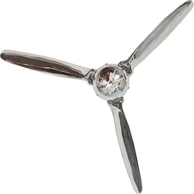 Produktbild von Flugzeug Propeller SCREW III 60cm silber Wanddekoration hochwertige Metall-Aluminium Legierung