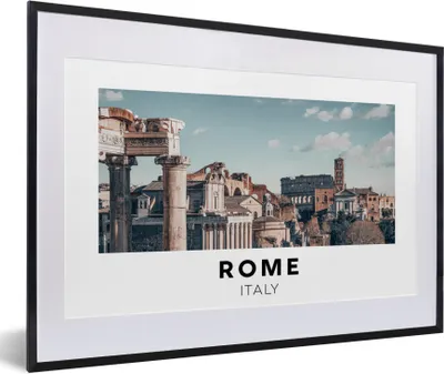 Produktbild von MuchoWow® Gerahmtes Poster Rom - Italien - Museum 60x40 cm - Poster mit Schwarzem Bilderrahmen Wandposter Rahmen Foto Bilder - Schlafzimmer - Plakat in Rahmen - Drucken