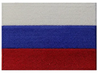 Gestickter Patch Russland Flagge 8,8 x 6,2 cm zum Aufbügeln