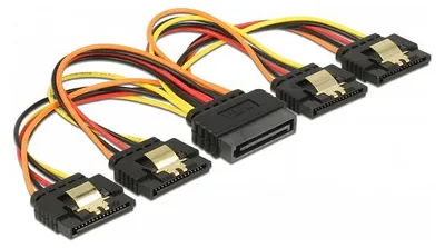 Immagine prodotto di Delock 60156 DELOCK Stromkabel 4x 15Pin SATA -> 2x 15Pin SATA St/Bu 15cm