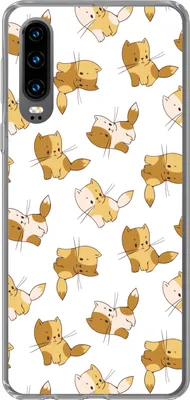 Produktbild von MuchoWow® Handyhülle Schutzhülle Hülle für Telefoonhoesje Huawei P30 Muster - Katze - Kätzchen - Jungen - Mädchen - Kinder - Kind Silikon Softcase Handy Hülle - Kartenbesitzer