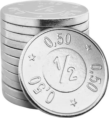Obrázek produktu pro CombiCraft Mince z automatu 0,50 € poniklovaná ocel za 100 kusů