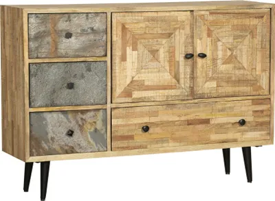 Sideboard Anrichte YAMUNA - recyceltes Holz Mango Akazie Teak