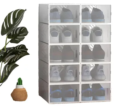 Immagine prodotto di Scatole per scarpe, set da 20, design impilabile, BIANCO