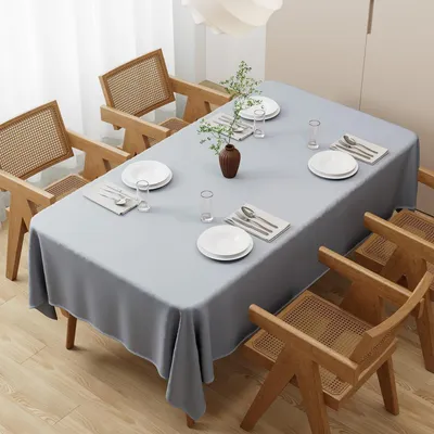 Productafbeelding van Tafelkleed, rechthoekig, 110x180 cm, grijs, polyester, afwasbaar, krasbestendig, vlekbescherming