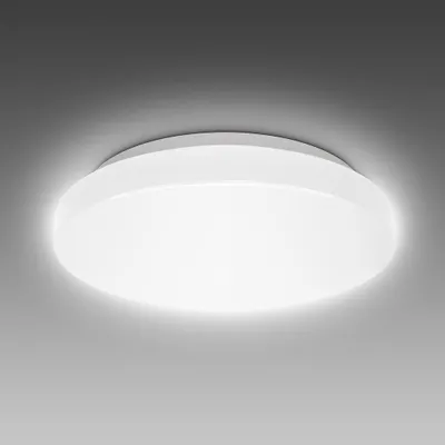 Image de Plafonnier LED salle de bain IP44 Ø22cm, 10W 900lm, blanc neutre 4000K, éclairage anti-éblouissement pour pièces humides, montage facile, design plat