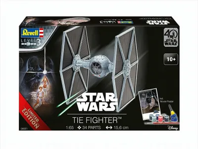 Produktbild von Revell Modellbausatz Star Wars TIE Fighter - Jubiläumsset 40 Jahre Star Wars im Maßstab 1:65