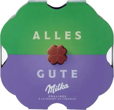 Produktbild von Mondelez Milka Alles Gute süße und feine Schokoladenpralinen 44g