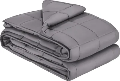 Obrázek produktu pro VEVOR zátěžová deka, 11,5 kg, terapeutická deka 2032x2210 mm, královská velikost, těžká bavlněná deka se skleněnými kuličkami, pro dospělé s hmotností 113-140 kg, proti úzkosti a stresu, šedá barva