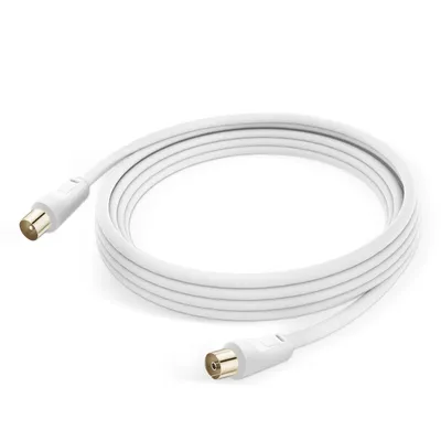 Immagine prodotto di Cavo antenna maschio/femmina, 9,5 mm, 3 m di LinQ - Bianco