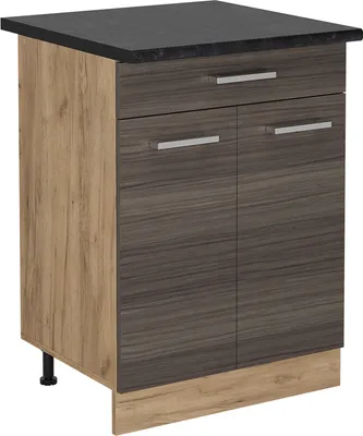 Produktbild von Küchenunterschrank Vicco R-Line Edelgrau 60 cm mit Schublade, AP Anthrazit, Model 53374