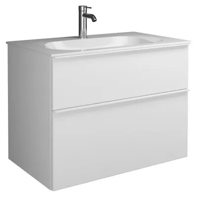 Obrázok produktu pre Umývadlová doska burgbad Fiumo z minerálneho kompozitu s podstavbou, šírka 82 cm, s úchytkou G0223
