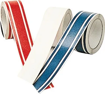 Obrázok produktu pre Ozdobná stuha, trojfarebná červená 50 mm, 1 kus