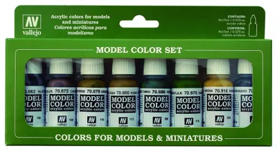 Image de Peinture pour aérographe Vallejo 70108 Panzer Colors, 8 x 17 ml