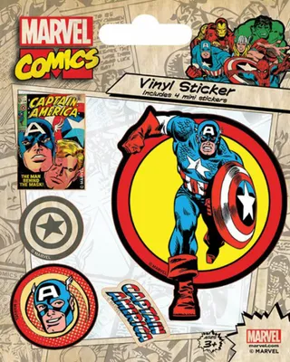 Obrázek produktu pro Marvel Comics - Samolepky - Captain America Retro