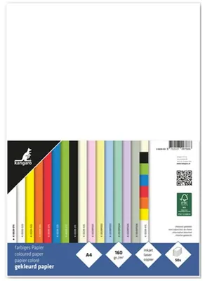 Produktbild von kangaro Multifunktionspapier DIN A4 160 g/qm weiß 50 Blatt