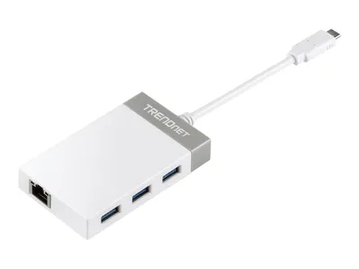 Image de TRENDnet Hub USB-C zu Gigabit Ethernet und 3x USB 3.0