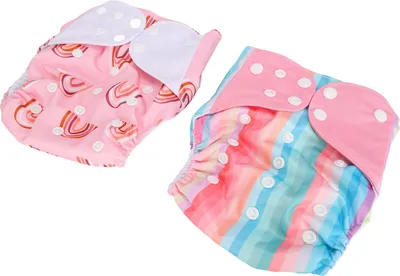Immagine prodotto di 2 pannolini per neonati, traspiranti, lavabili, riutilizzabili, mutandine da addestramento per bambini piccoli, per bambini da 3 a 15 kg