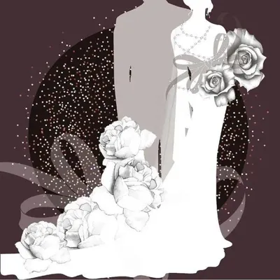 Produktbild von Quadratische Karte CL0925 Hochzeit Brautpaar – Clear Creations