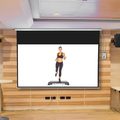 Obrázok produktu pre Projekčné plátno 300x169cm motorizované plátno vrátane FFB HDTV projekčnej rolety pre domáce kino