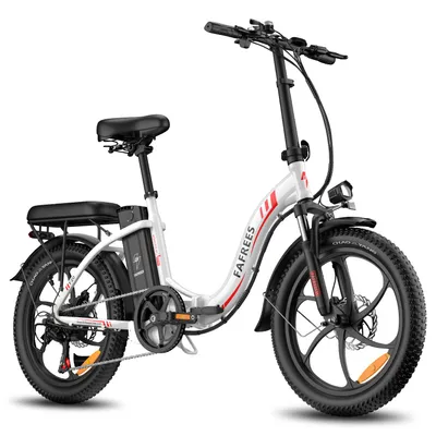 Produktbild von 18AH E Bike Klapprad 20 Zoll für Erwachsene Herren Ebike Damen Elektrofahrrad 250W Fatbike 140kg Elektro Fahrrad, Elektrisch Mountainbike 25km/h Weiss