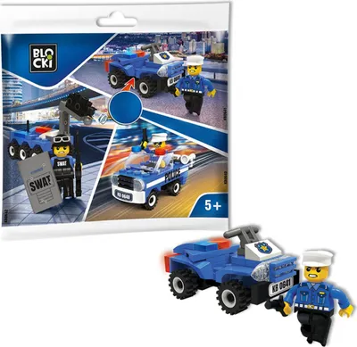 Produktbild von BLOCKI MyPolice Polizeiwagen Polizeiauto Police Bausatz Spielzeug
