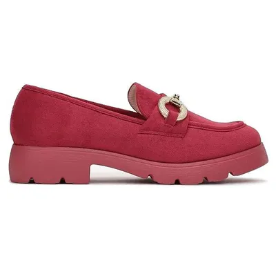 Produktbild von Damen Mokassins Slip On Loafer Ballerina Kunstleder Halbschuhe Landia Rot Gr.37