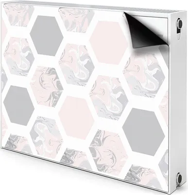 Obrázok produktu pre Magnetický kryt radiátora Kryt radiátora 90x60 cm - šesťuholník