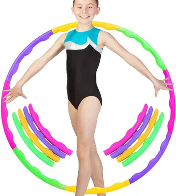 Obrázek produktu pro Hula hoop pro děti, 8 dílů, odnímatelný fitness kruh, vhodný pro věk 3-8 let, hmotnost 120 g